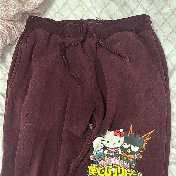 Maroon Joggers hello kitty x my hero academia - Picture 3 of 3